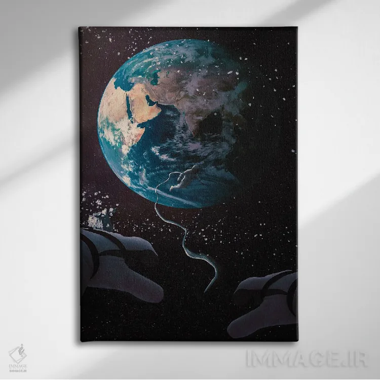 تابلو دکوراتیو جاذبه اثر ماریشا بکر - نمای روبهرو روی دیوار