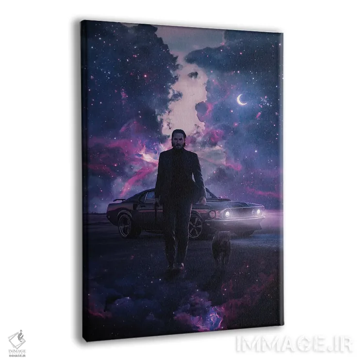 تابلو دکوراتیو جان ویک ۳ اثر ماریشا بکر - نمای پرسپکتیو محصول