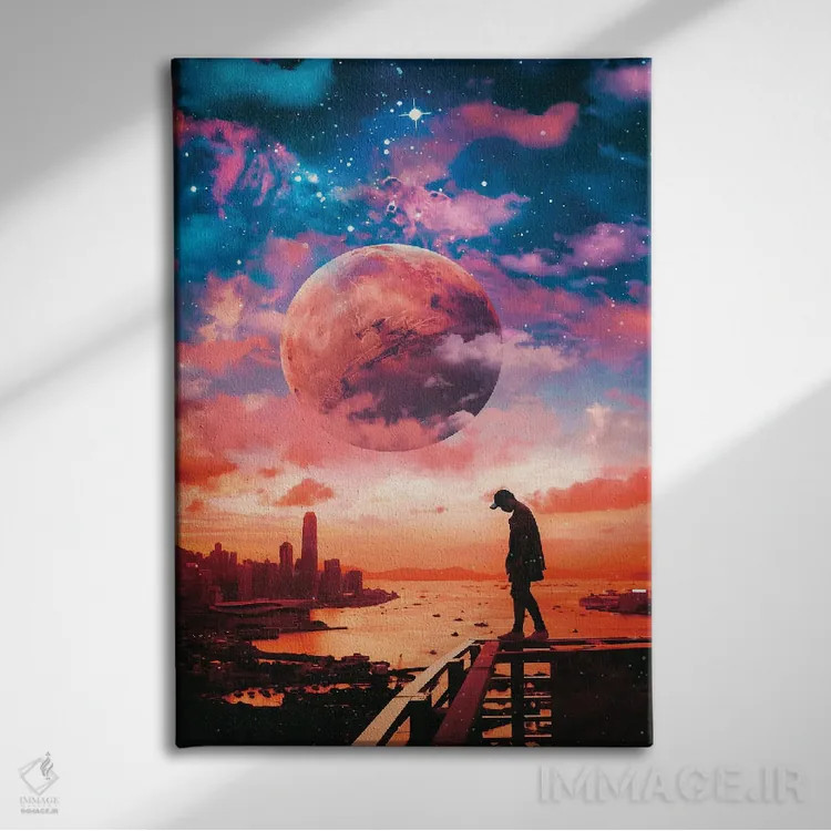 تابلو دکوراتیو تنها اثر ماریشا بکر - نمای روبهرو روی دیوار