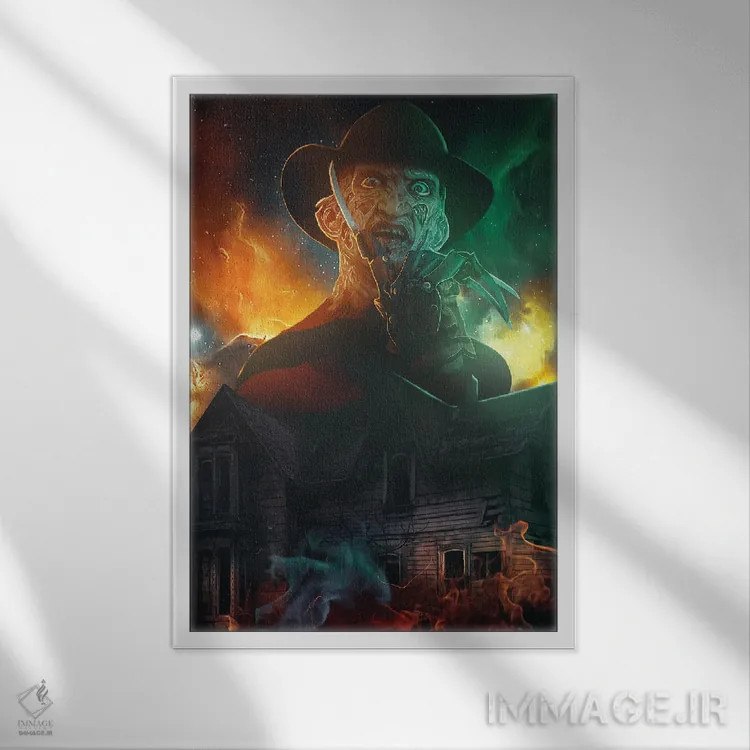 تابلو دکوراتیو فردی کروگر اثر ماریشا بکر - نمای قابدار سفید