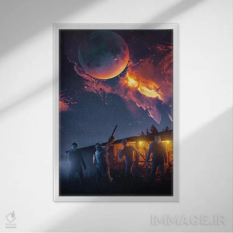 تابلو دکوراتیو طایفه وحشت اثر ماریشا بکر - نمای قابدار سفید