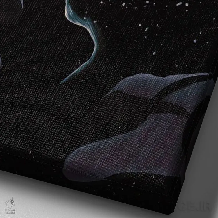 تابلو دکوراتیو جاذبه اثر ماریشا بکر - نمای نزدیک بافت بوم