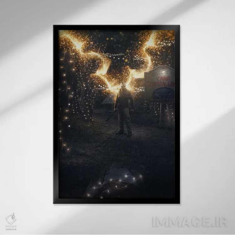 تابلو دکوراتیو جمعه سیزدهم اثر ماریشا بکر - نمای قابدار مشکی