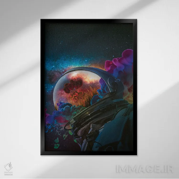 تابلو دکوراتیو دلشکستگی ۲ اثر ماریشا بکر - نمای قابدار مشکی