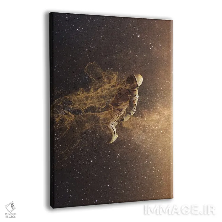 تابلو دکوراتیو گمشده در فضا اثر ماریشا بکر - نمای پرسپکتیو محصول