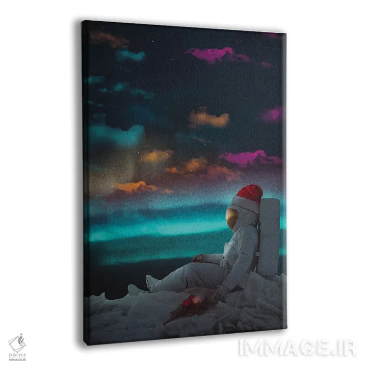 تابلو دکوراتیو کریسمس فضایی اثر ماریشا بکر - نمای پرسپکتیو محصول