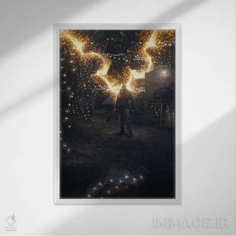 تابلو دکوراتیو جمعه سیزدهم اثر ماریشا بکر - نمای قابدار سفید