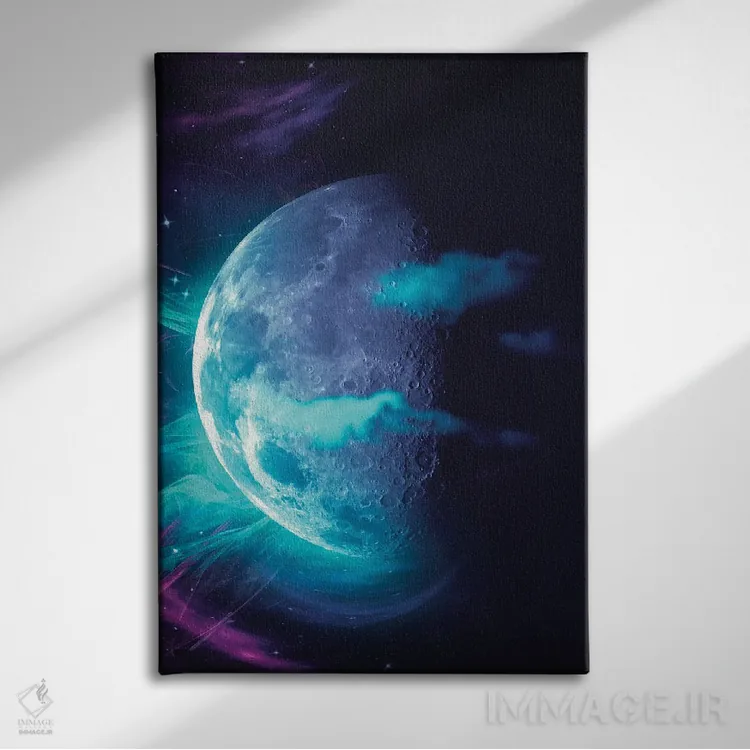 تابلو دکوراتیو ماه اثر ماریشا بکر - نمای روبهرو روی دیوار