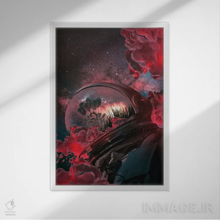 تابلو دکوراتیو دلشکستگی اثر ماریشا بکر - نمای قابدار سفید