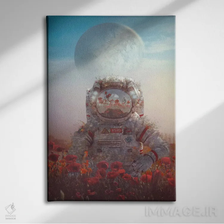 تابلو دکوراتیو دنیای نو اثر ماریشا بکر - نمای روبهرو روی دیوار