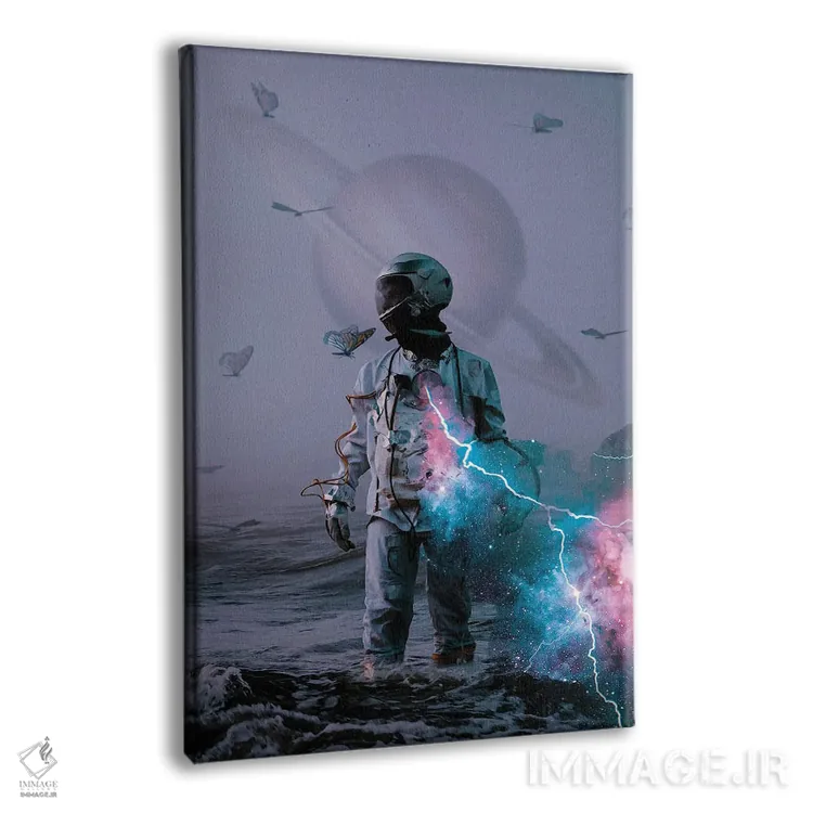 تابلو دکوراتیو همدستی فضایی اثر ماریشا بکر - نمای پرسپکتیو محصول