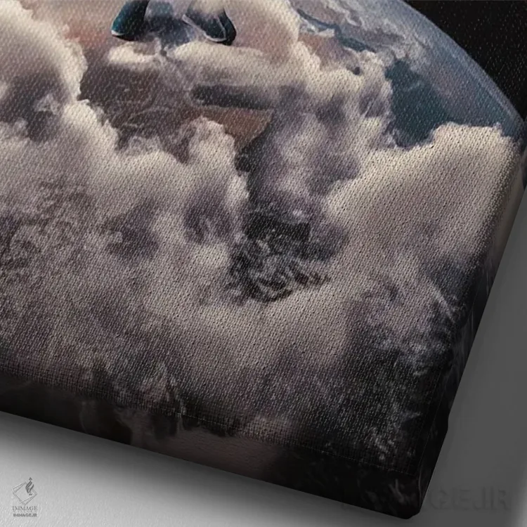 تابلو دکوراتیو مهتاب اثر ماریشا بکر - نمای نزدیک بافت بوم