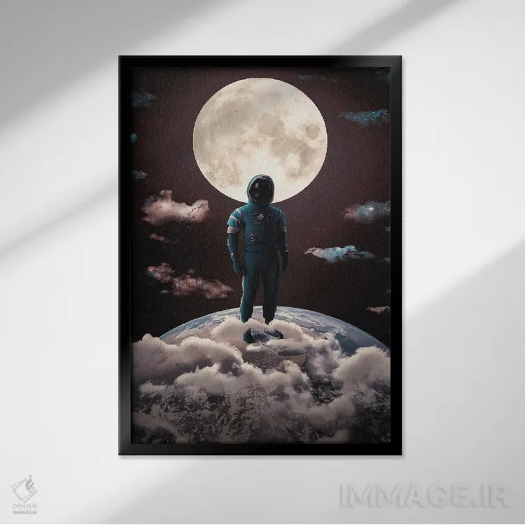 تابلو دکوراتیو مهتاب اثر ماریشا بکر - نمای قابدار مشکی