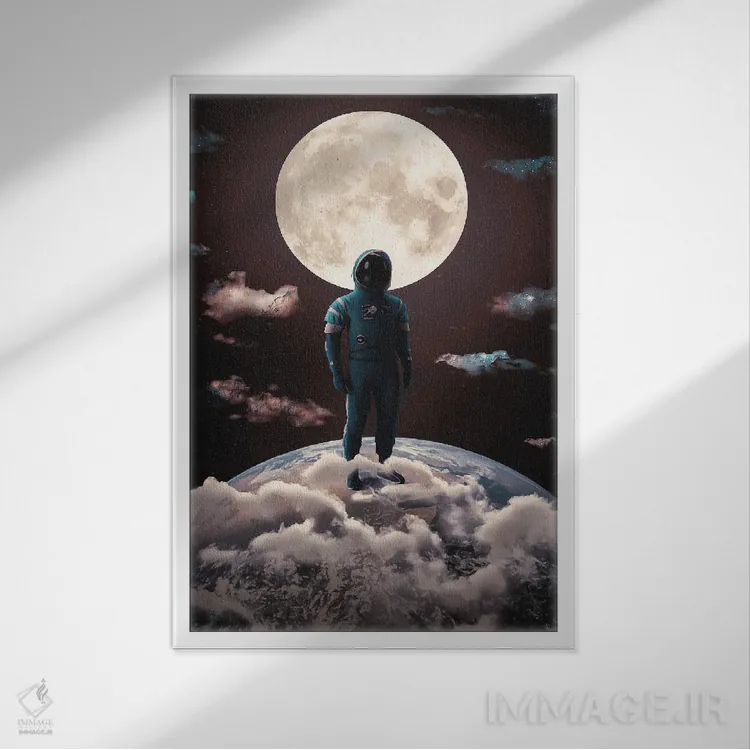 تابلو دکوراتیو مهتاب اثر ماریشا بکر - نمای قابدار سفید