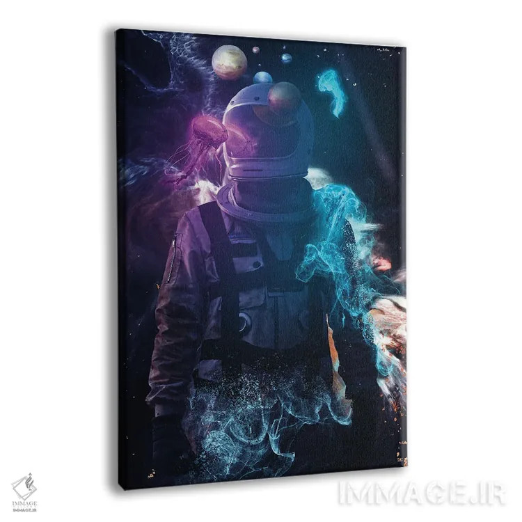 تابلو دکوراتیو جهان فضایی اثر ماریشا بکر - نمای پرسپکتیو محصول