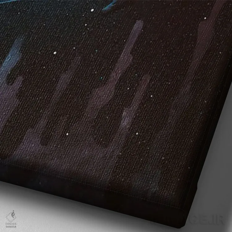 تابلو دکوراتیو اسکیت فضایی اثر ماریشا بکر - نمای نزدیک بافت بوم