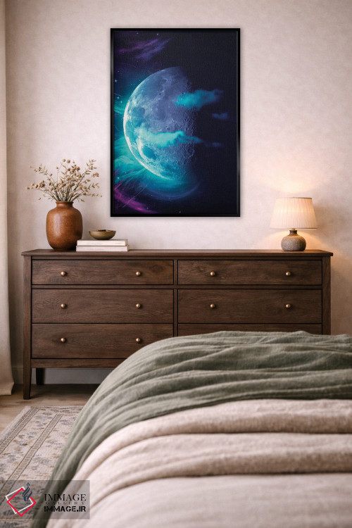 تابلو دکوراتیو ماه اثر ماریشا بکر - D6B