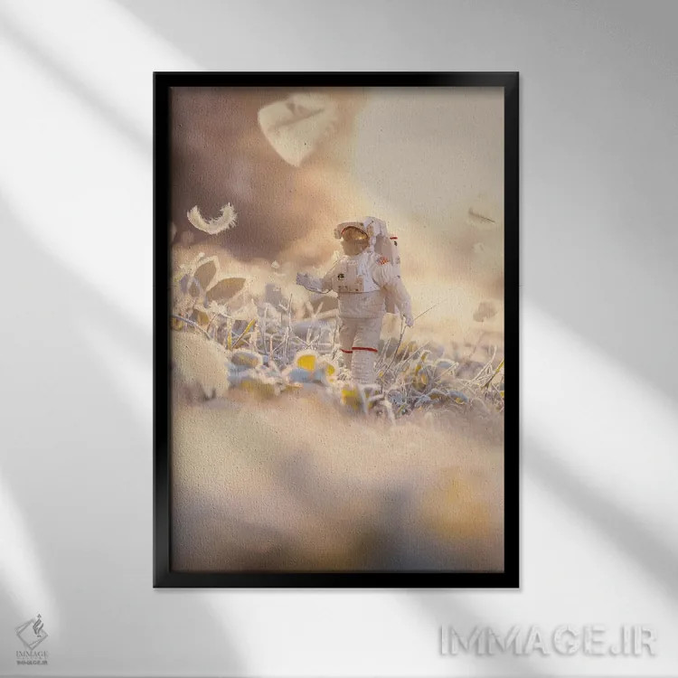 تابلو دکوراتیو بهشت اثر ماریشا بکر - نمای قابدار مشکی