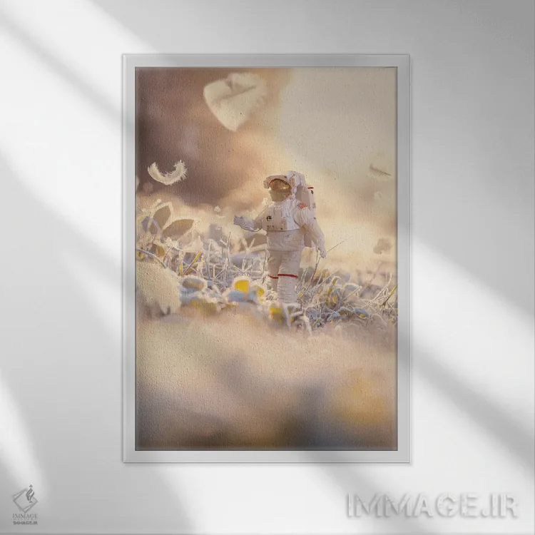 تابلو دکوراتیو بهشت اثر ماریشا بکر - نمای قابدار سفید