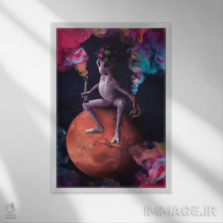 تابلو دکوراتیو شیرین ترین طعم اثر ماریشا بکر - نمای قابدار سفید