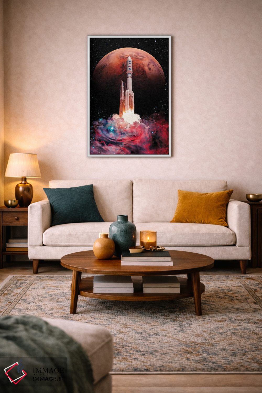 تابلو دکوراتیو پرواز موشک اثر ماریشا بکر - D2W