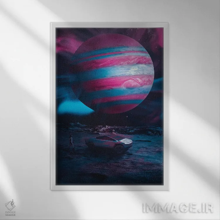 تابلو دکوراتیو تسلا اثر ماریشا بکر - نمای قابدار سفید