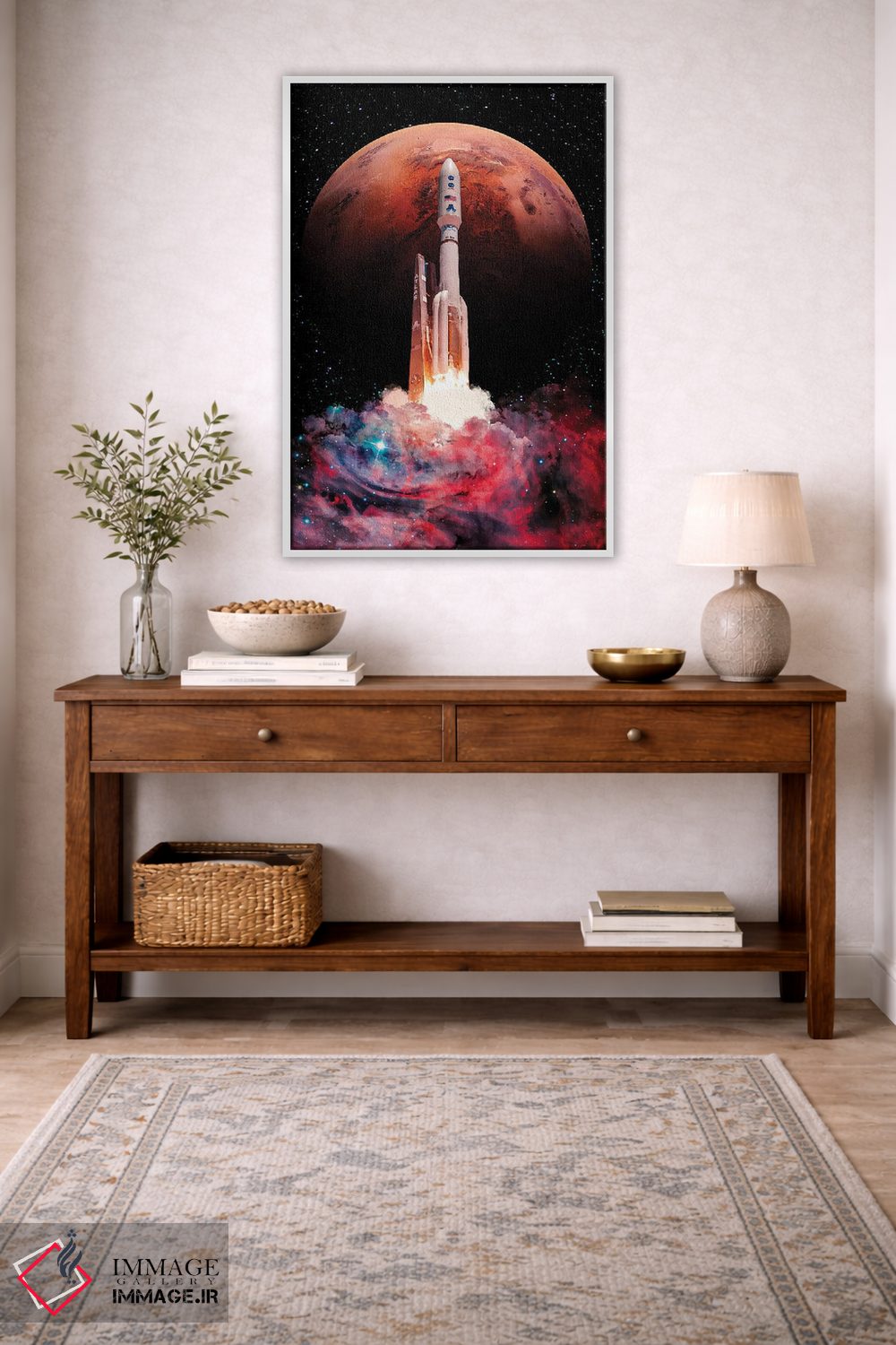 تابلو دکوراتیو پرواز موشک اثر ماریشا بکر - D1W