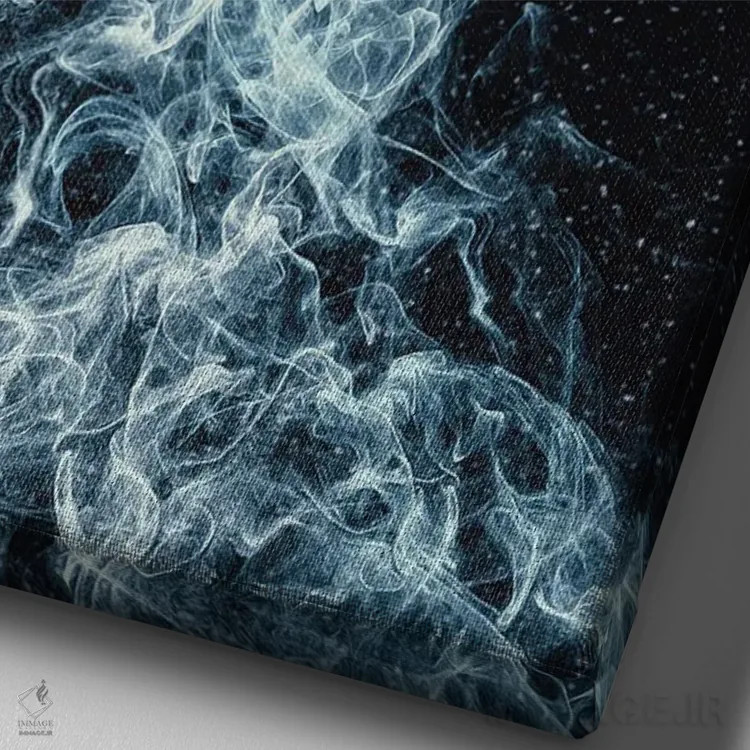 تابلو دکوراتیو کره اثر ماریشا بکر - نمای نزدیک بافت بوم