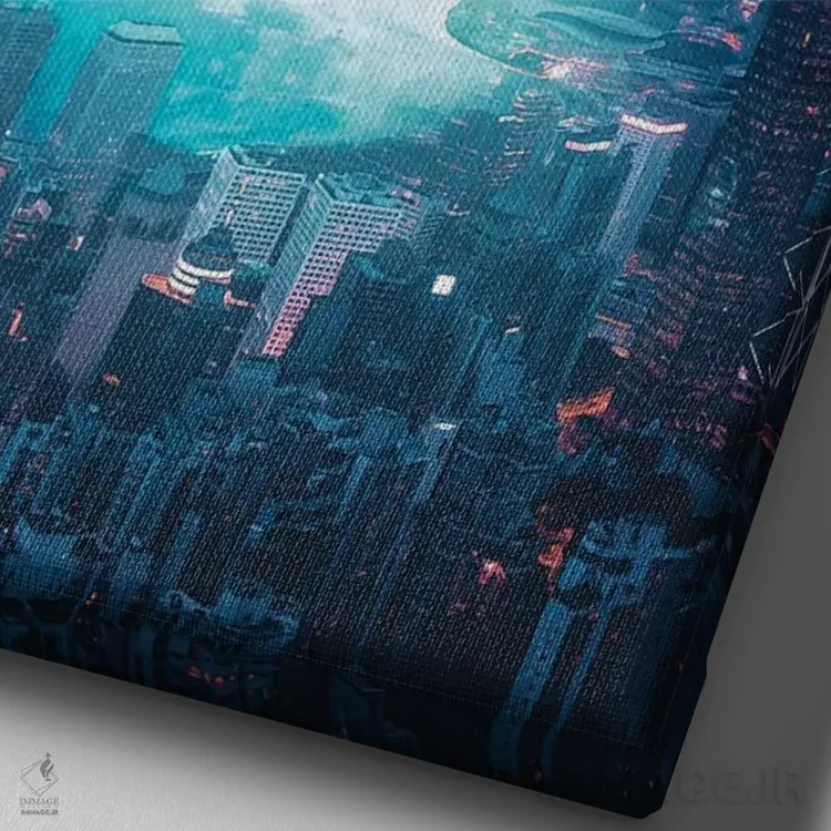 تابلو دکوراتیو بازگشت به آینده اثر ماریشا بکر - نمای نزدیک بافت بوم