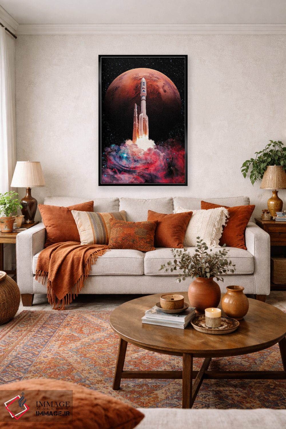 تابلو دکوراتیو پرواز موشک اثر ماریشا بکر - D4B