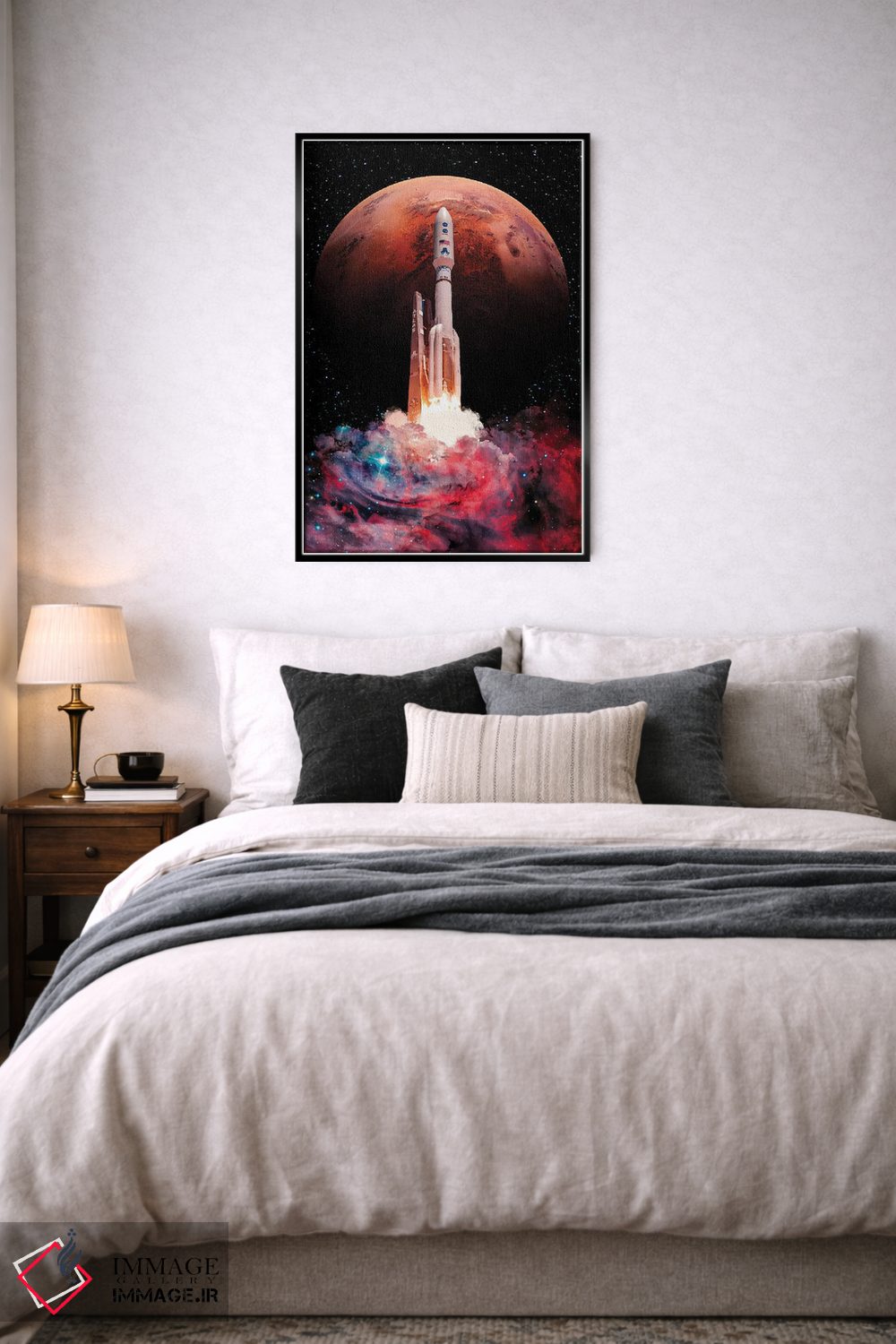 تابلو دکوراتیو پرواز موشک اثر ماریشا بکر - D6B