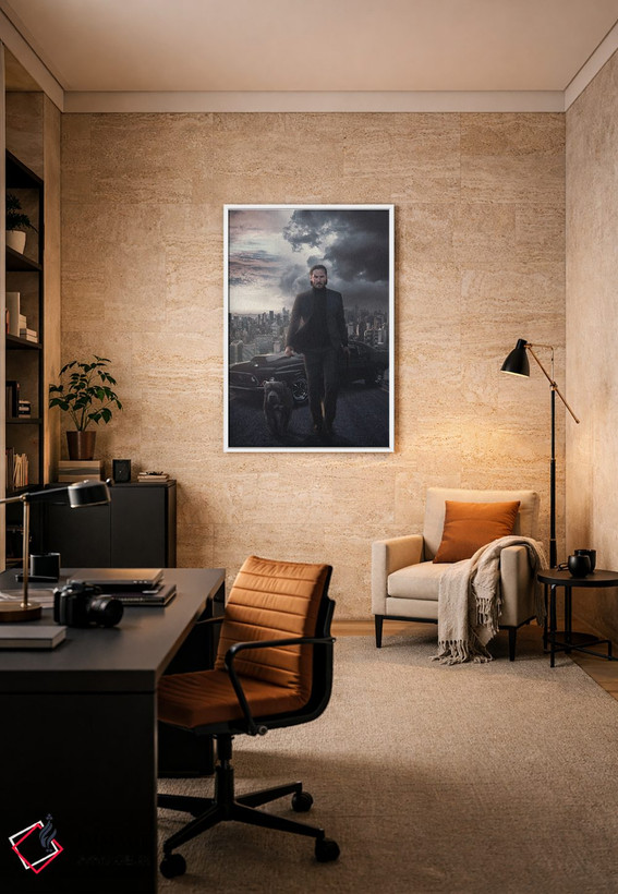 تابلو دکوراتیو جان ویک ۴ اثر ماریشا بکر - D6W