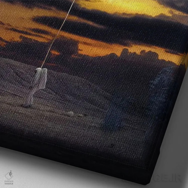 تابلو دکوراتیو صعود ۲ اثر ماریشا بکر - نمای نزدیک بافت بوم