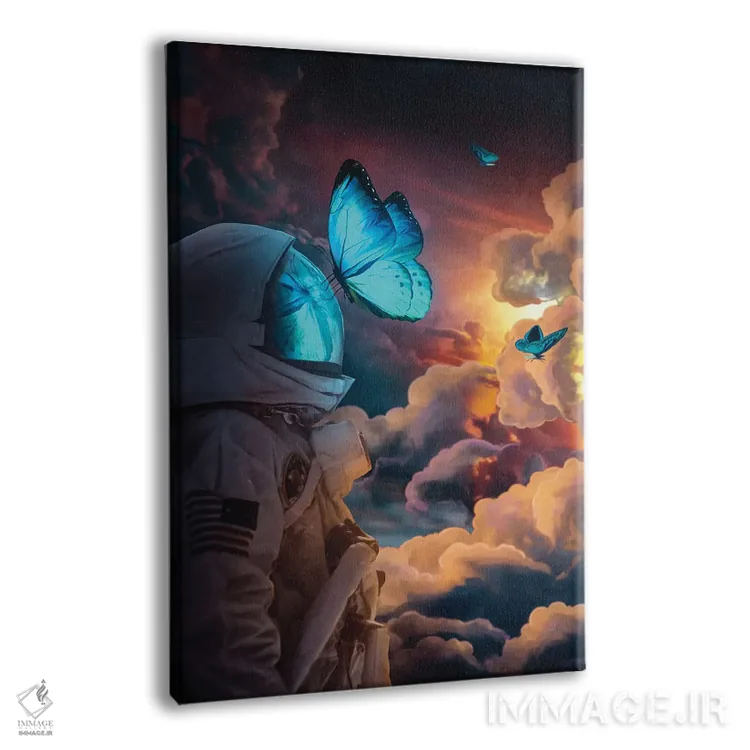 تابلو دکوراتیو پروانه اجتماعی اثر ماریشا بکر - نمای پرسپکتیو محصول