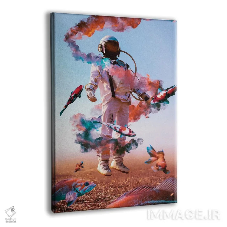 تابلو دکوراتیو فضانوردان بیش از حد اثر ماریشا بکر - نمای پرسپکتیو محصول