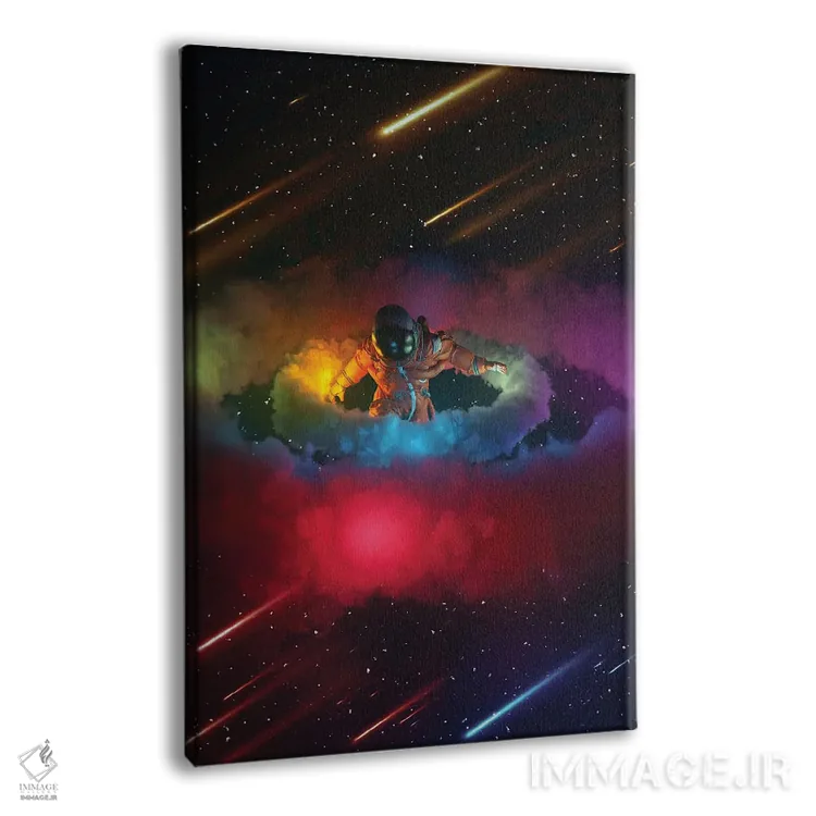 تابلو دکوراتیو حلقه های نئونی اثر ماریشا بکر - نمای پرسپکتیو محصول