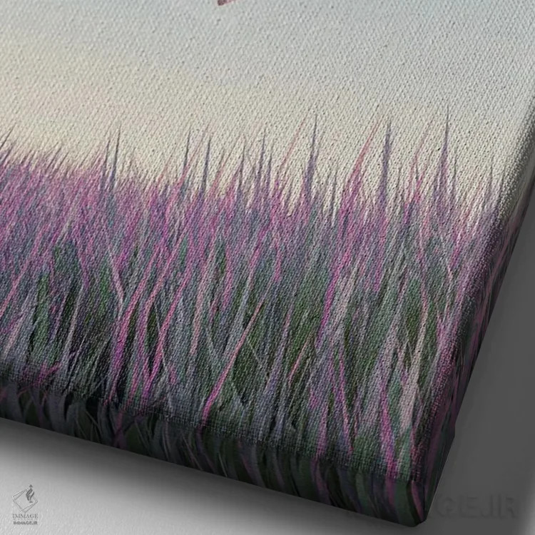 تابلو دکوراتیو ارتفاع اثر ماریشا بکر - نمای نزدیک بافت بوم