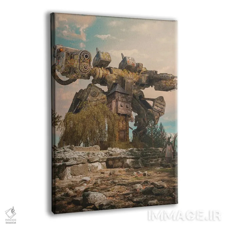 تابلو دکوراتیو ماشین جنگی اثر ماریشا بکر - نمای پرسپکتیو محصول