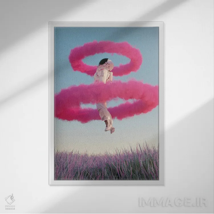 تابلو دکوراتیو ارتفاع اثر ماریشا بکر - نمای قابدار سفید