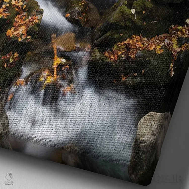 تابلو دکوراتیو داردانیا اثر مائورو باتیستلی - نمای نزدیک بافت بوم