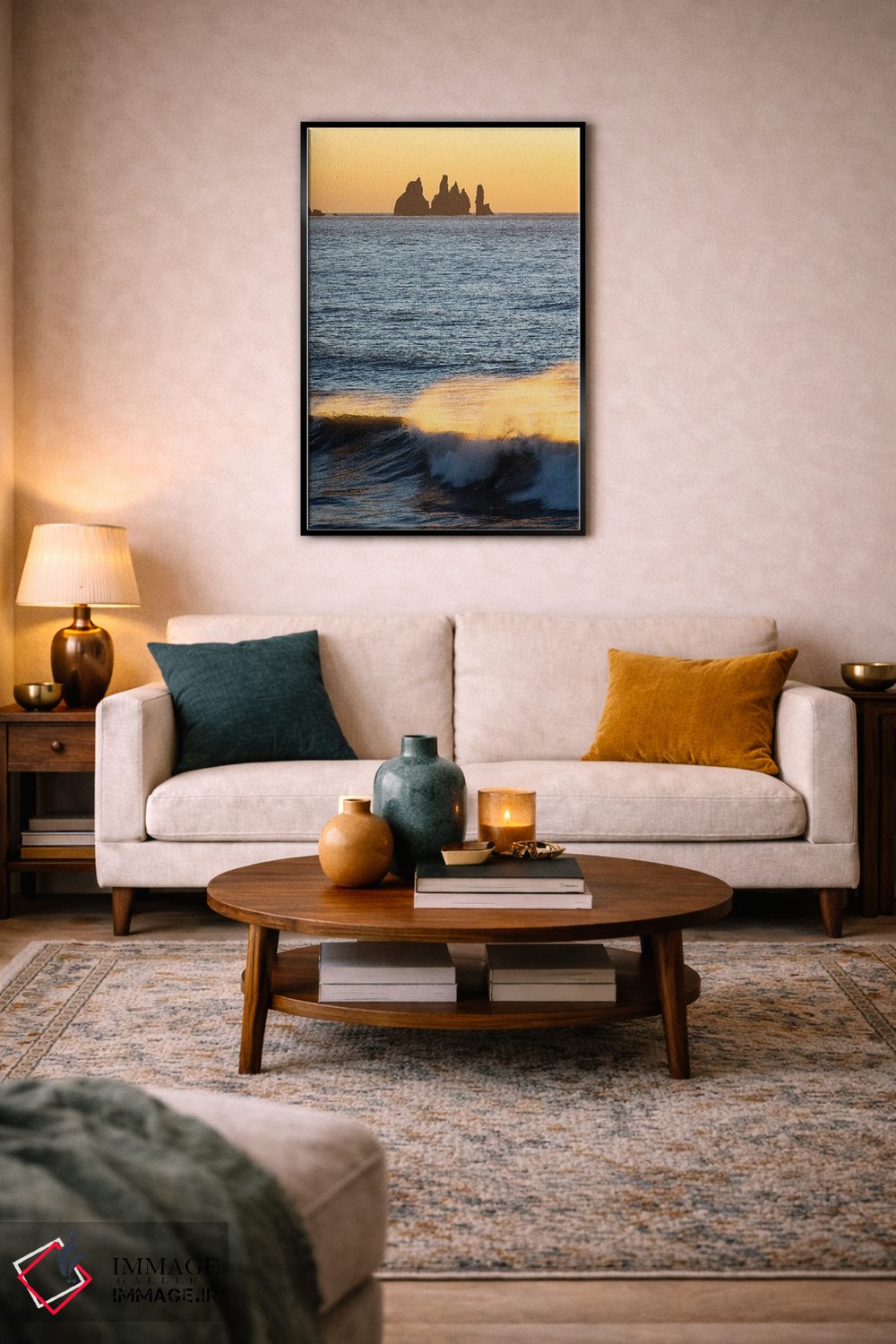 تابلو دکوراتیو نور غروب اثر مائورو باتیستلی - D4B