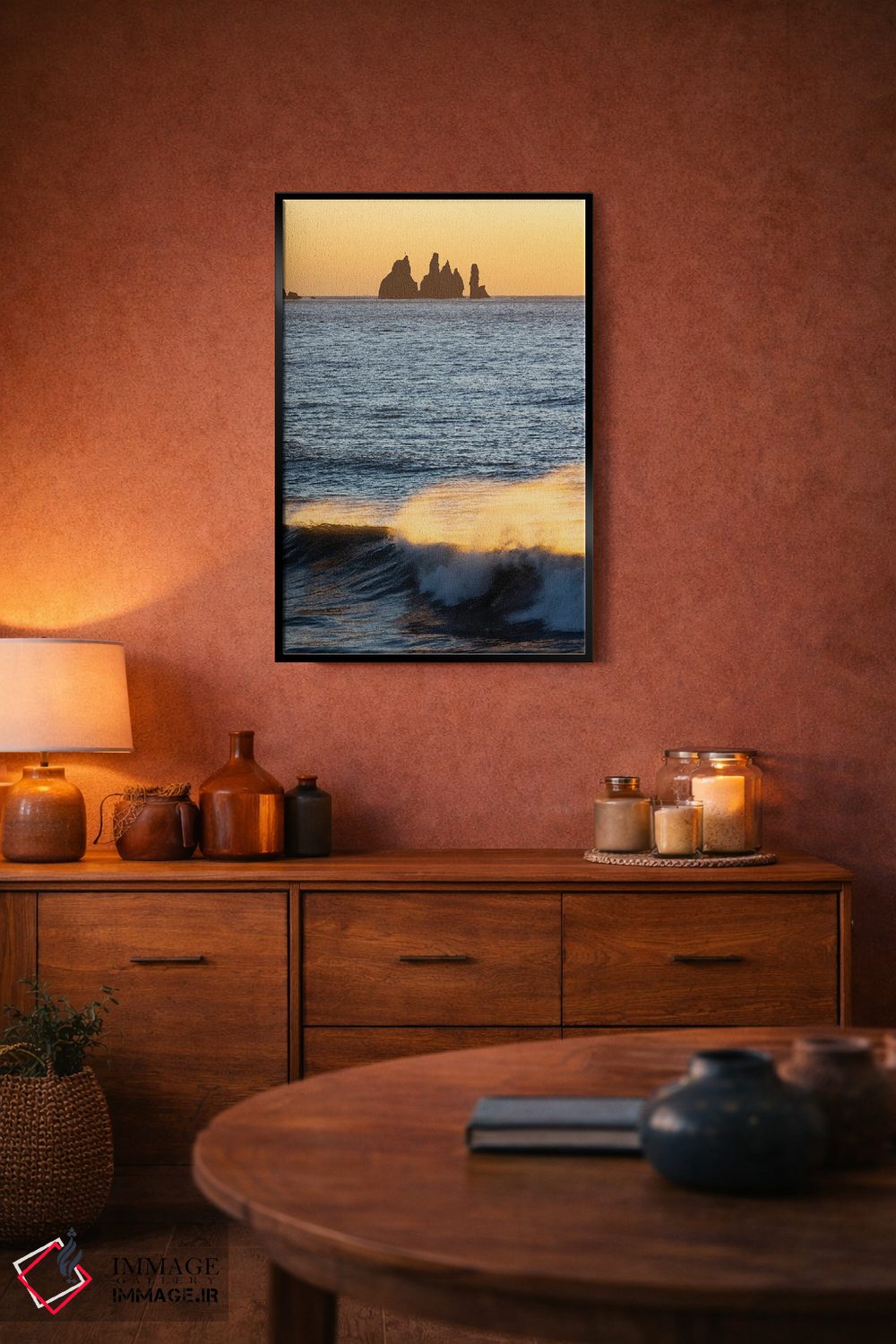 تابلو دکوراتیو نور غروب اثر مائورو باتیستلی - D5B