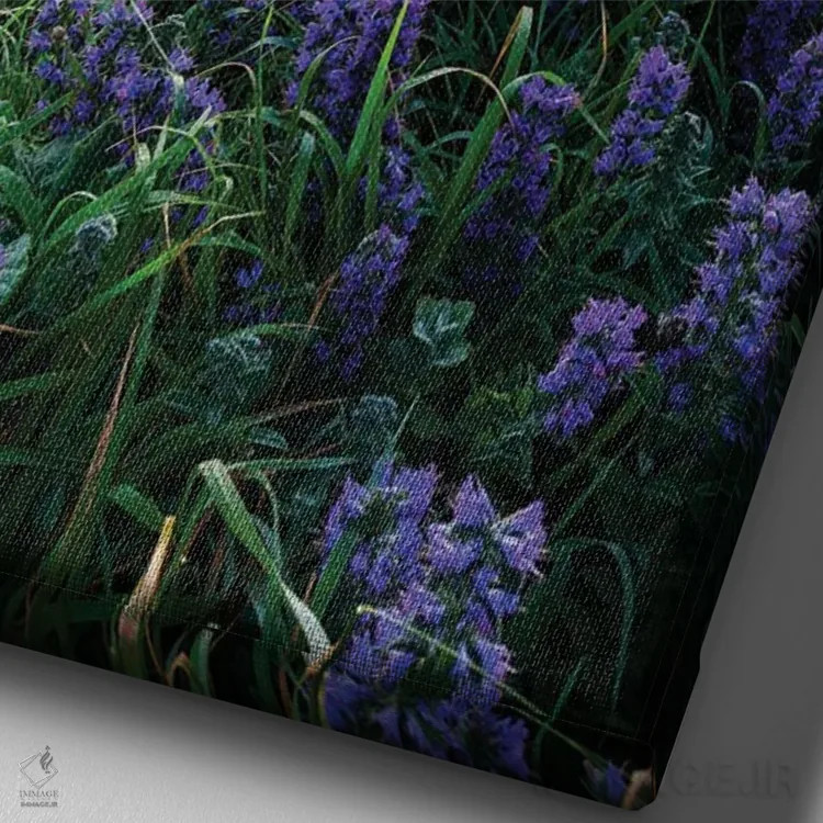 تابلو دکوراتیو طلوع شکوفا اثر مائورو باتیستلی - نمای نزدیک بافت بوم