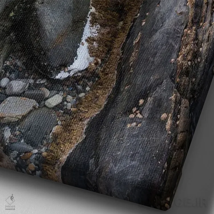 تابلو دکوراتیو جاودانگی گویروئا اثر مائورو باتیستلی - نمای نزدیک بافت بوم