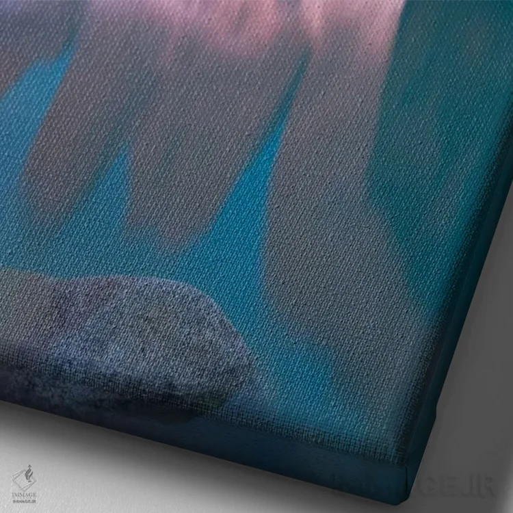 تابلو دکوراتیو انعکاس برج اثر مائورو باتیستلی - نمای نزدیک بافت بوم