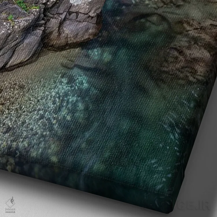 تابلو دکوراتیو خالص اثر مائورو باتیستلی - نمای نزدیک بافت بوم