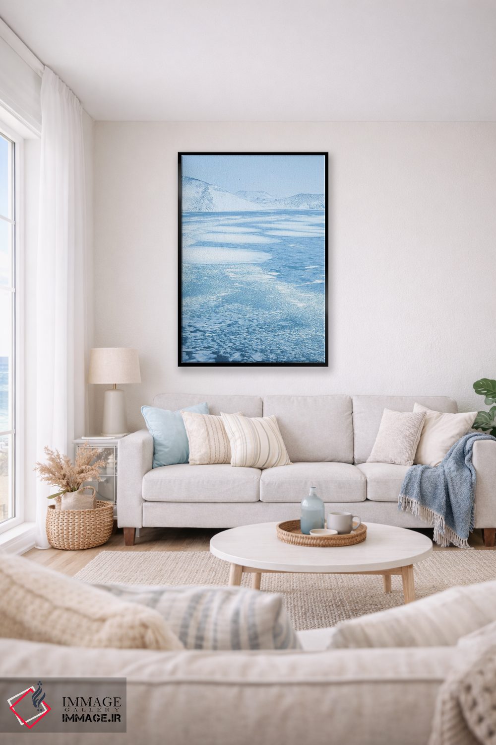 تابلو دکوراتیو آبی اثر مائورو باتیستلی - D2B