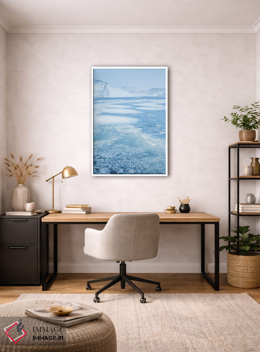 تابلو دکوراتیو آبی اثر مائورو باتیستلی - D4W