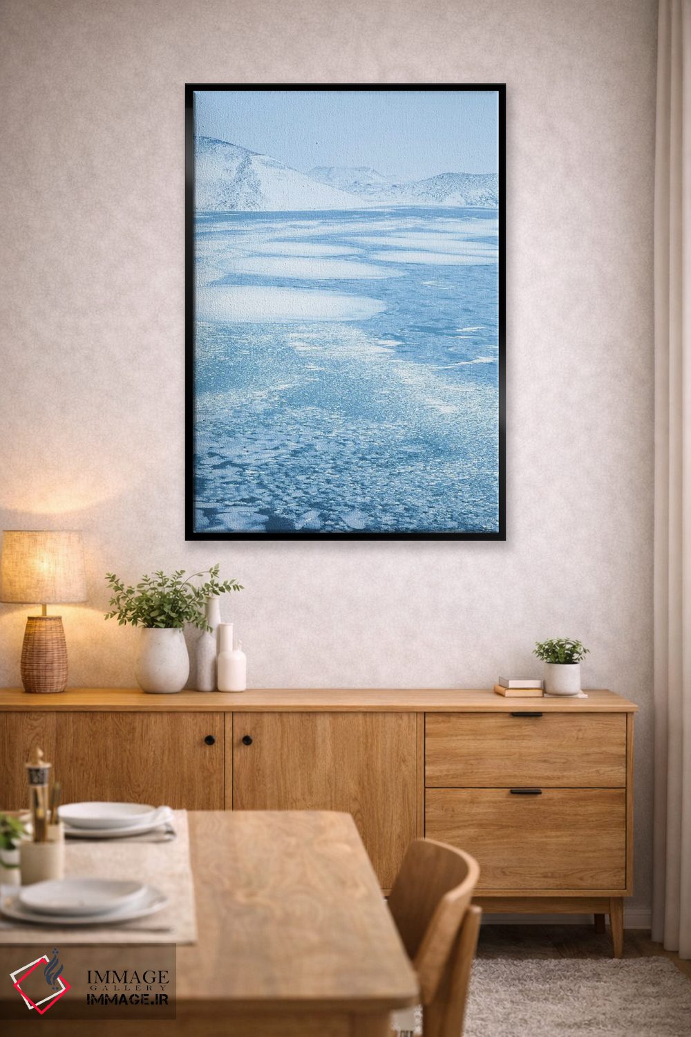 تابلو دکوراتیو آبی اثر مائورو باتیستلی - D6B
