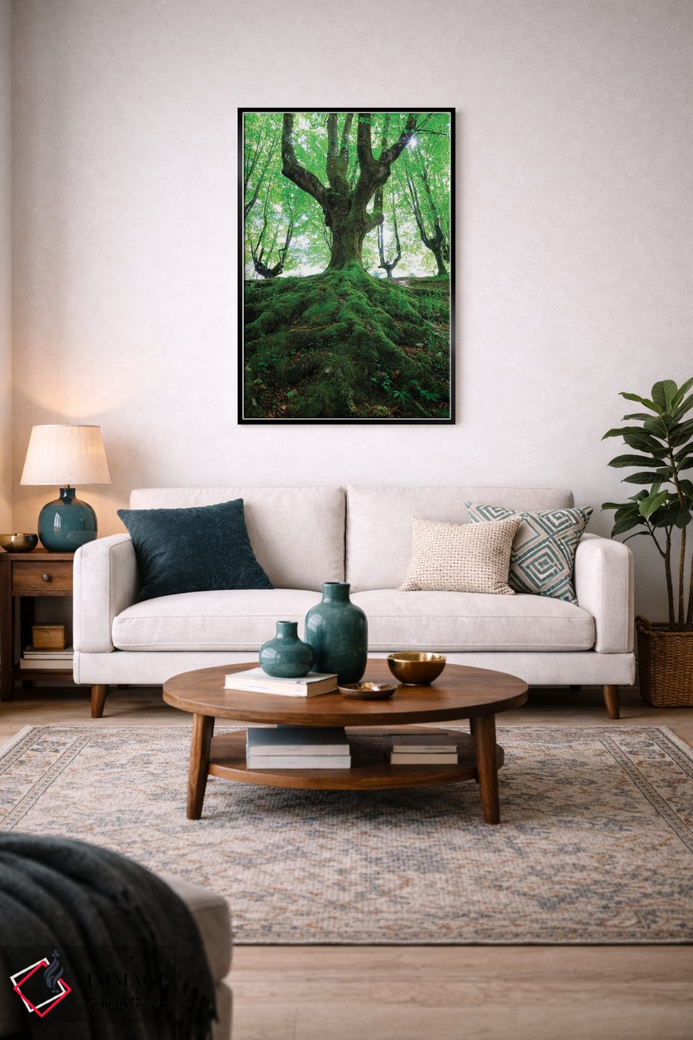 تابلو دکوراتیو جنگل سبز اثر مائورو باتیستلی - D4B